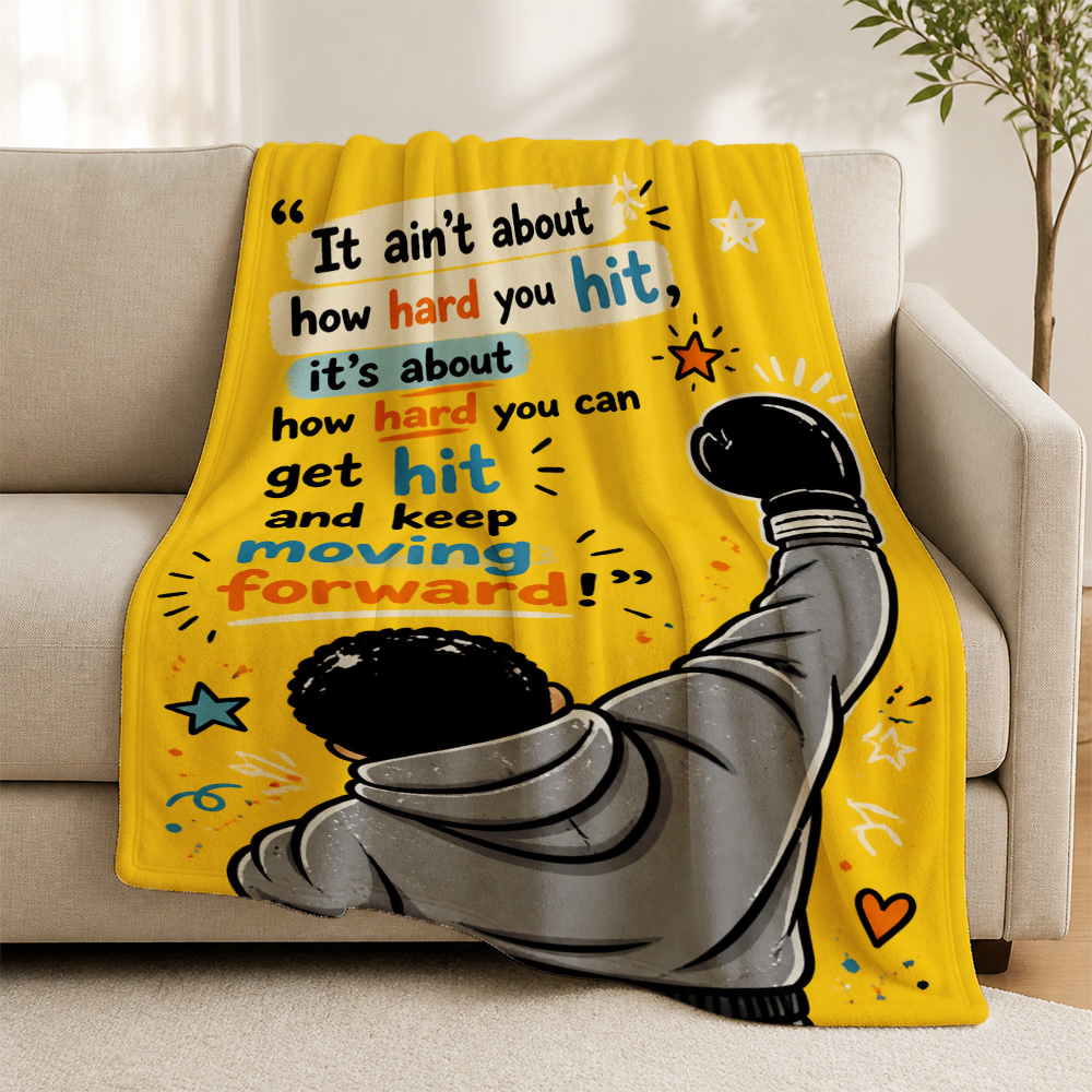 Home Gym Yellow - Motivational Sports Throw Blanket Yellow Couch