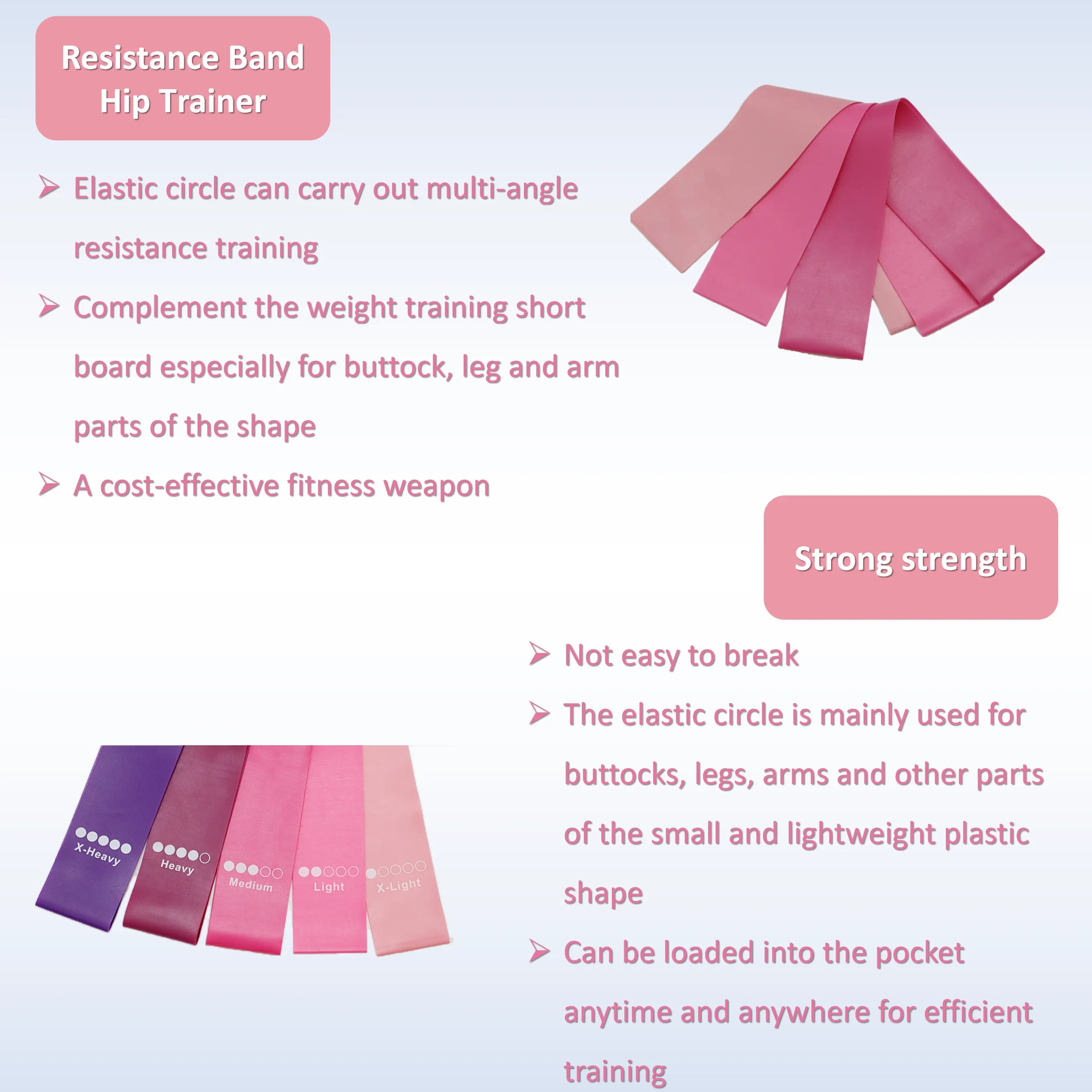 2026 Custom Wholesale Pink Gra - đánh giá và giá Resistance Loop Mini Band