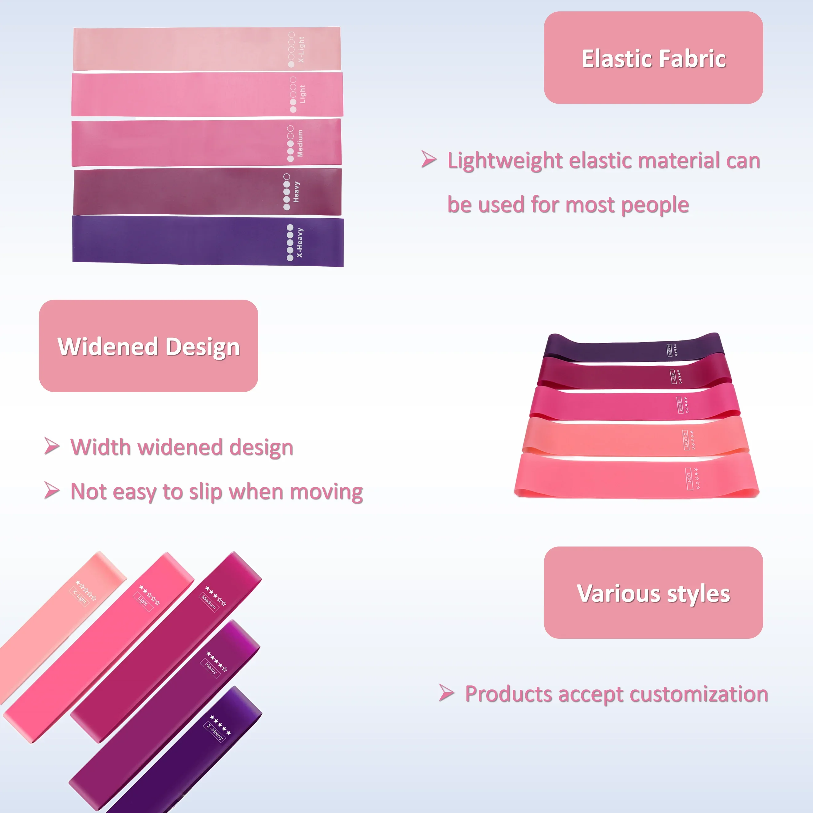 2026 Custom Wholesale Pink Gra - đánh giá và giá Resistance Loop Mini Band