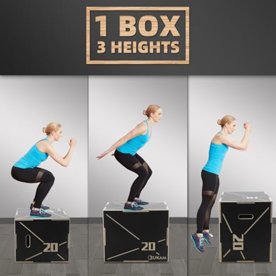Non-Slip Wood Plyometric Jump  - đánh giá và giá Home Gym Jump Box
