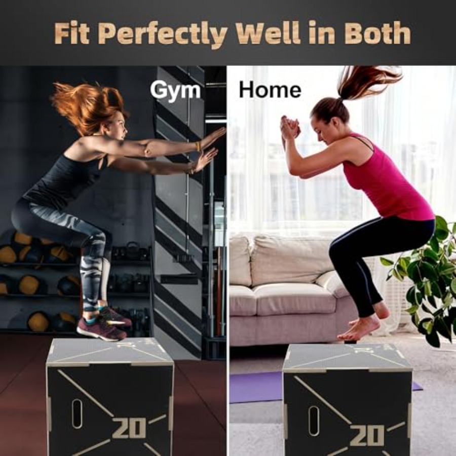 Non-Slip Wood Plyometric Jump  - đánh giá và giá Home Gym Jump Box
