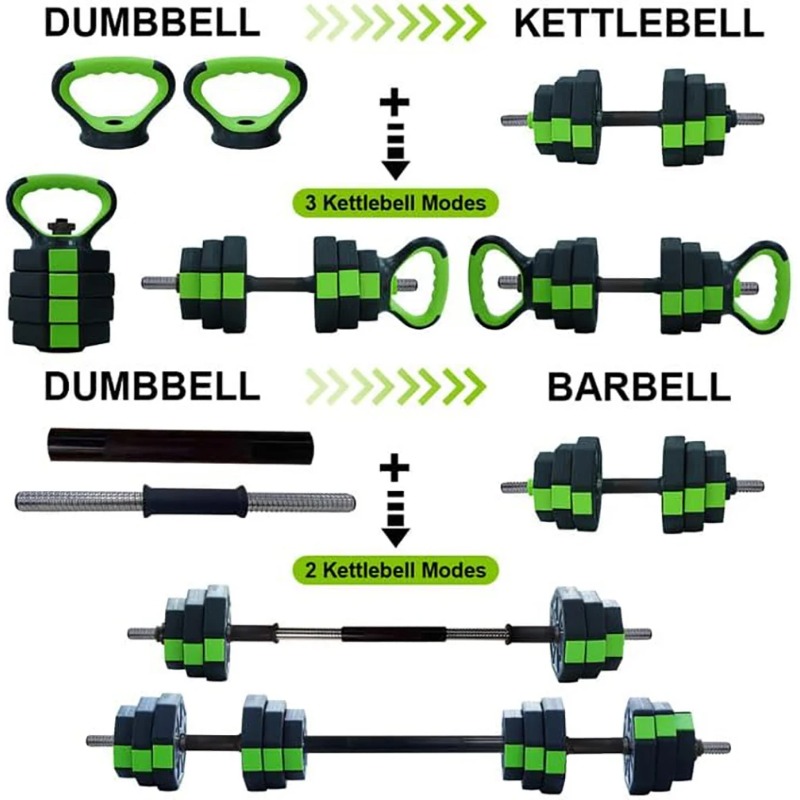 4 in 1 Adjustable Dumbbell Set - đánh giá và giá Home Gym Kettlebells
