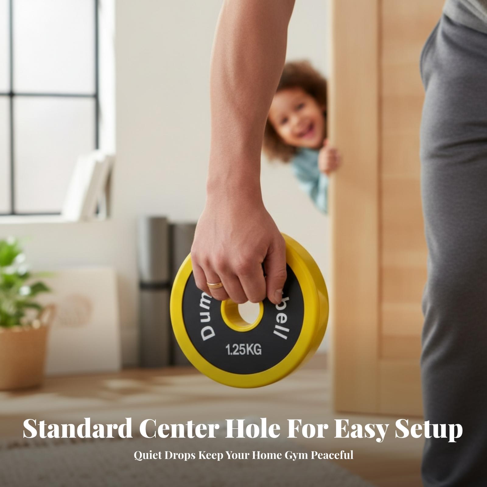 Yellow Rubber Coated Load Disc - đánh giá và giá Home Gym Yellow
