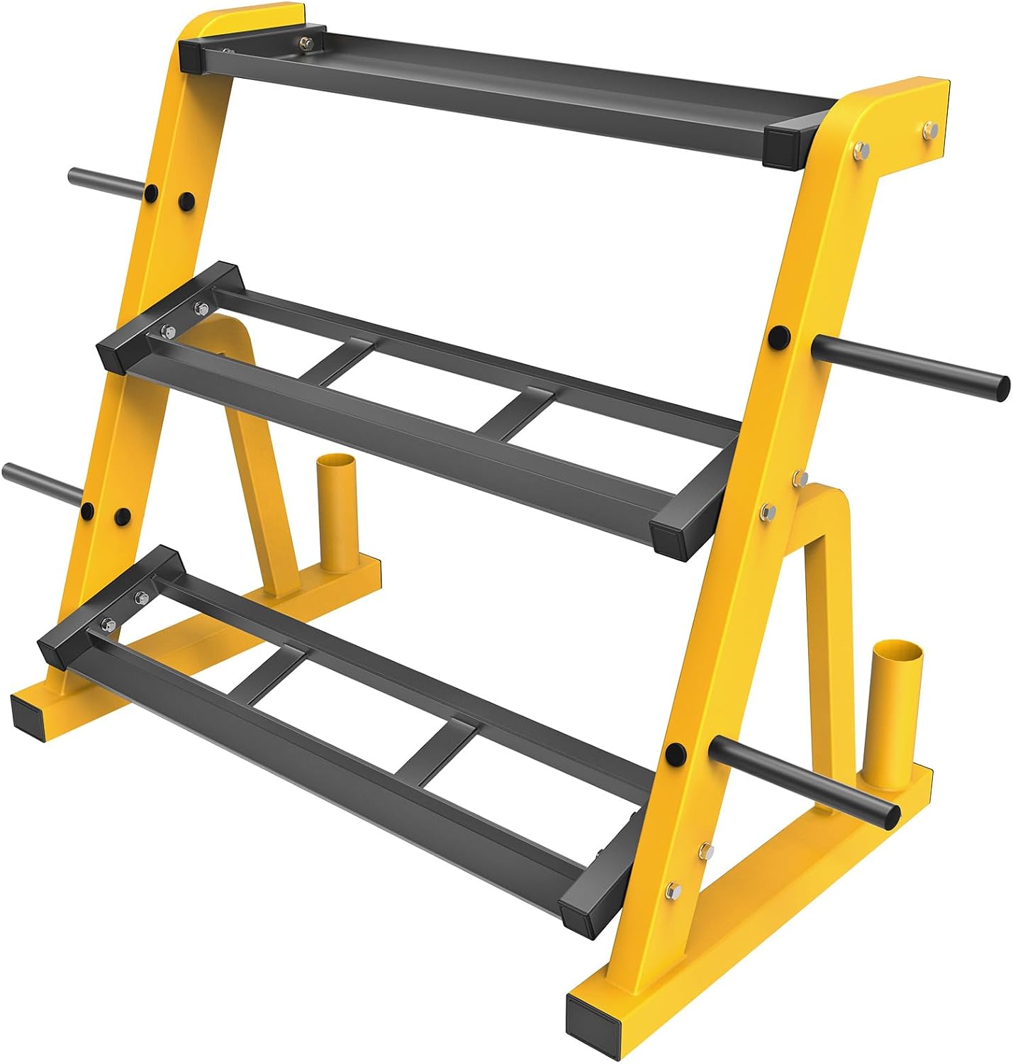 Heavy Duty Three Tier Dumbbell - đánh giá và giá Home Gym Yellow