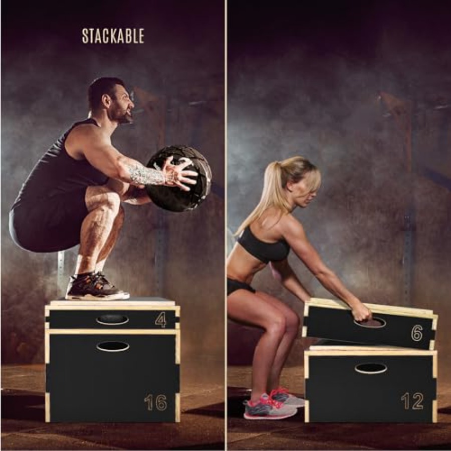 3 in 1 Wooden Plyo Box for Jum - đánh giá và giá Home Gym Jump Box