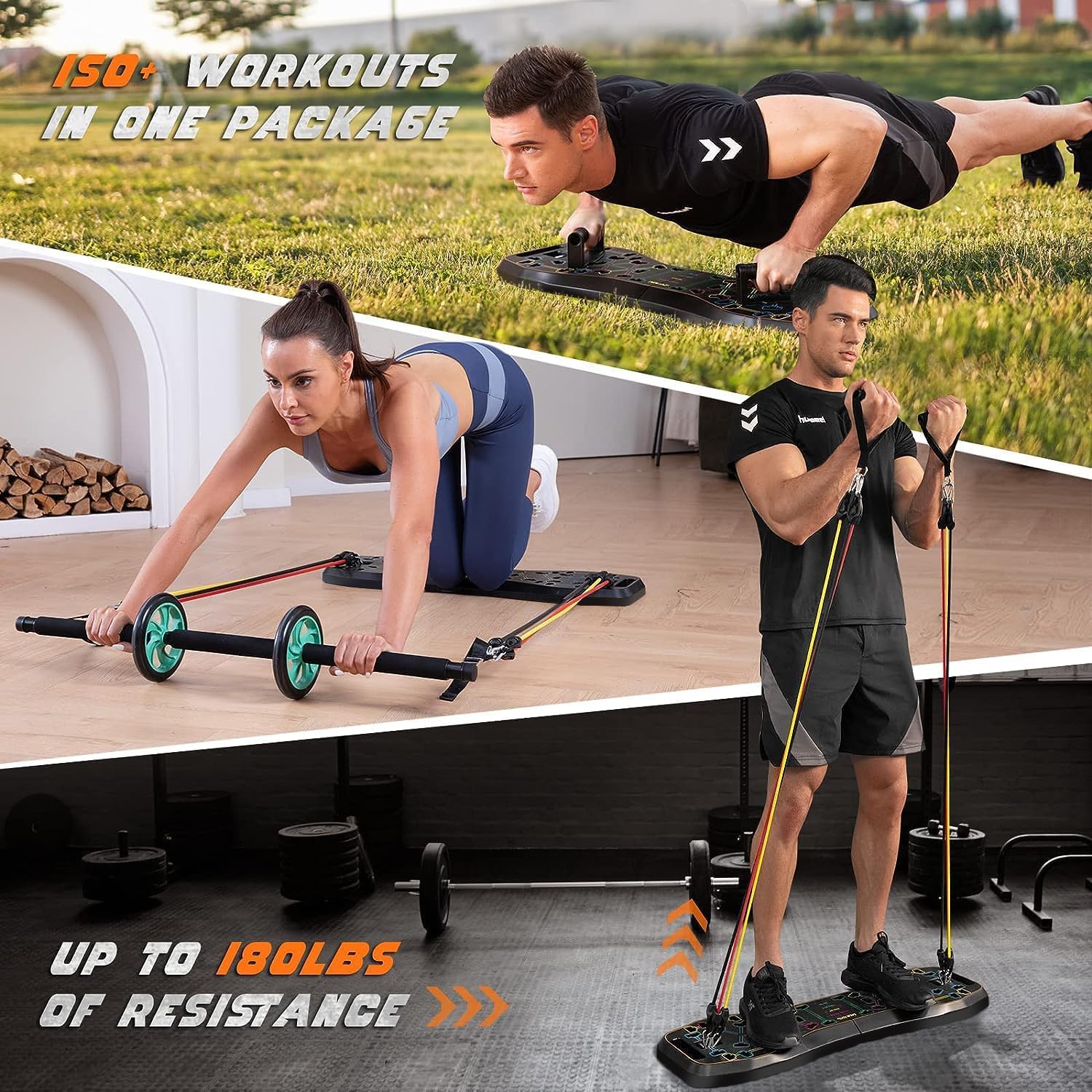 LALAHIGH Push Up Board,36 in 1 - đánh giá và giá Ab Roller Wheel