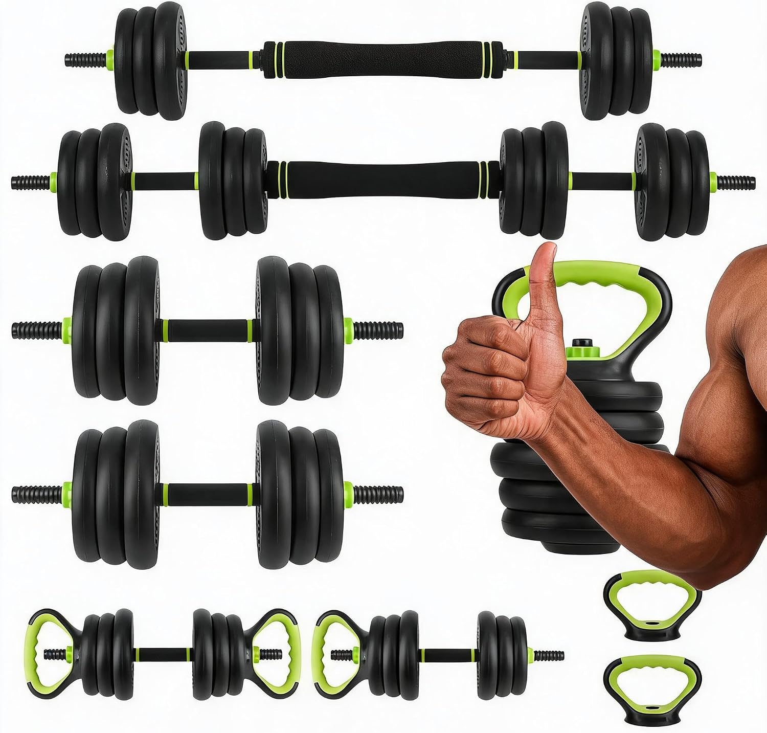 4 in 1 Adjustable Dumbbell Set - đánh giá và giá Home Gym Kettlebells