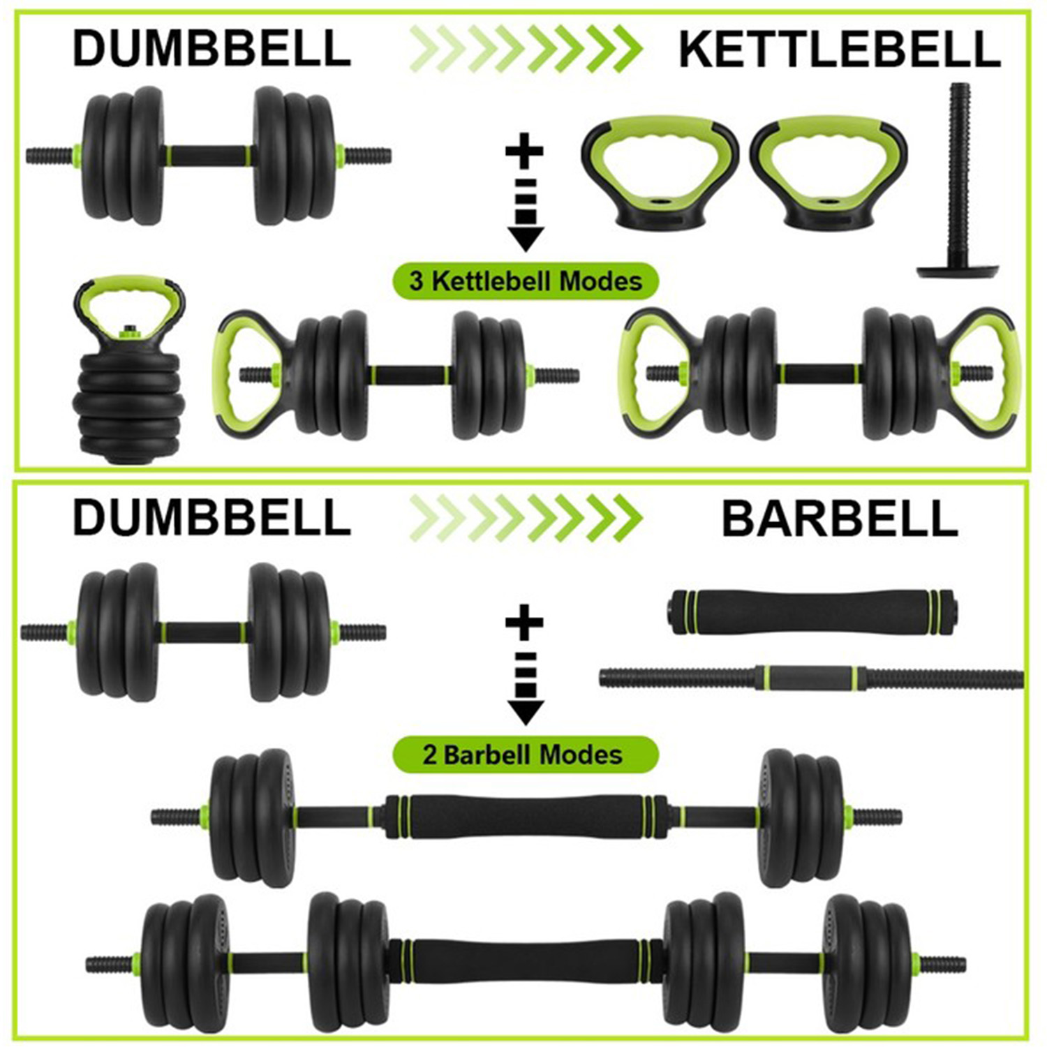 4 in 1 Adjustable Dumbbell Set - đánh giá và giá Home Gym Kettlebells