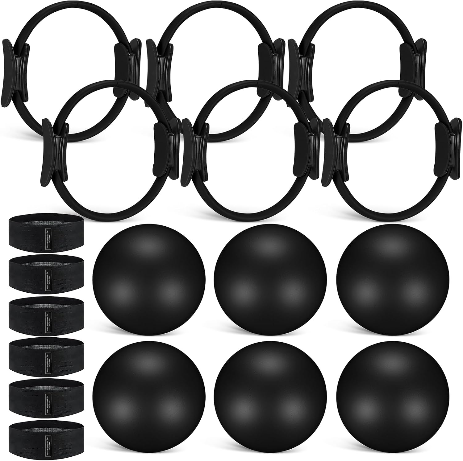 18 Pcs Pilates Ring And Ball S - đánh giá và giá Resistance Loop Mini Band