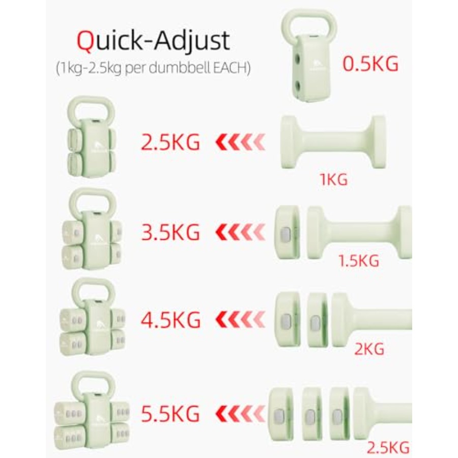 Home gym dumbbell set: 4-in-1  - đánh giá và giá Home Gym Kettlebells