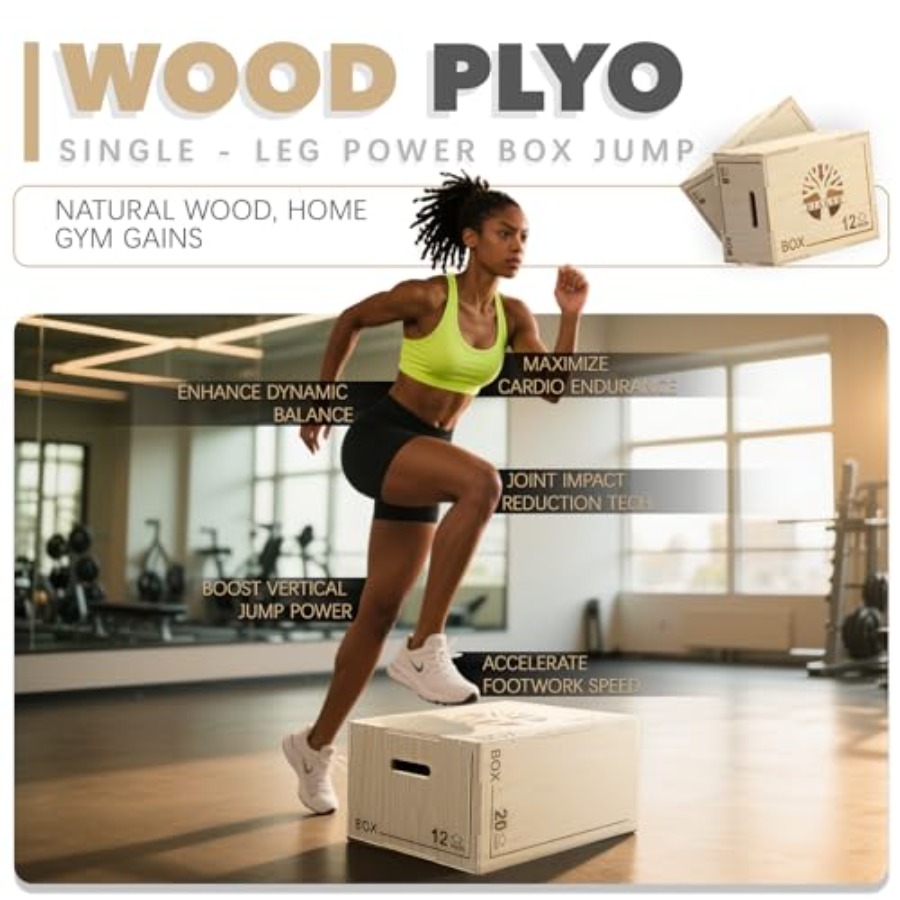 Plyo Box - 3-in-1 wood plyomet - đánh giá và giá Home Gym Jump Box