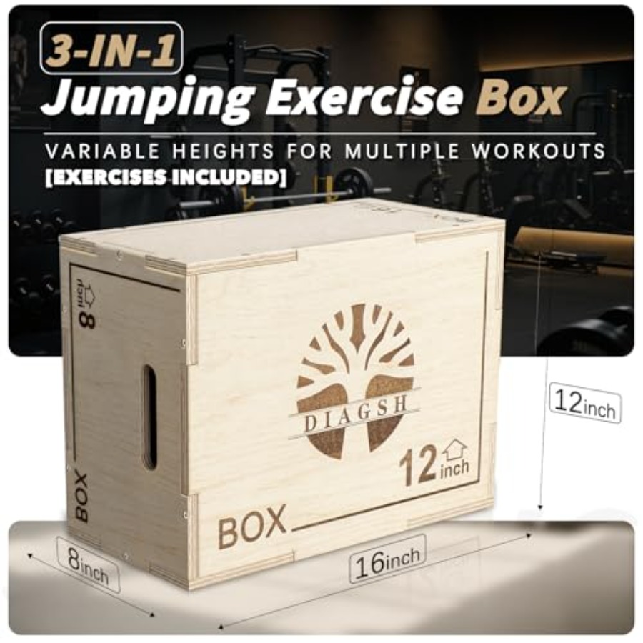 Plyo Box - 3-in-1 wood plyomet - đánh giá và giá Home Gym Jump Box