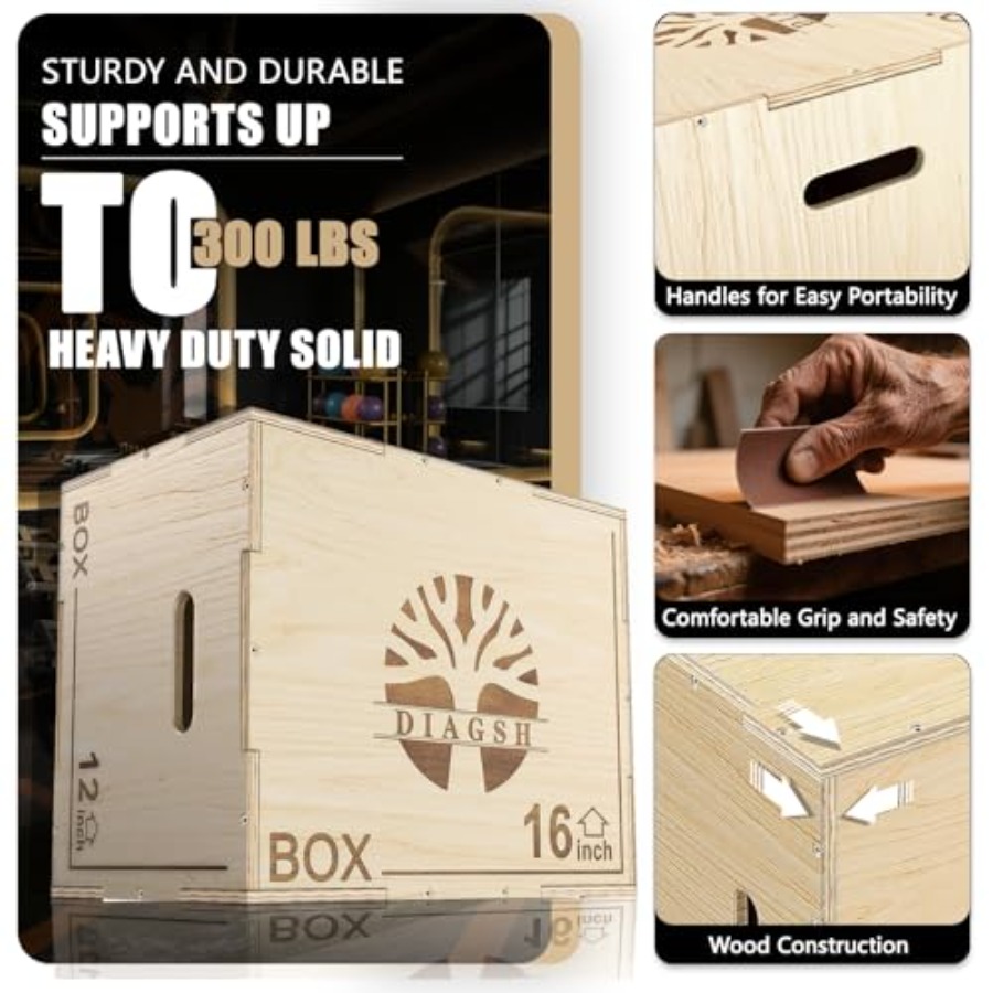 Plyo Box - 3-in-1 wood plyomet - đánh giá và giá Home Gym Jump Box