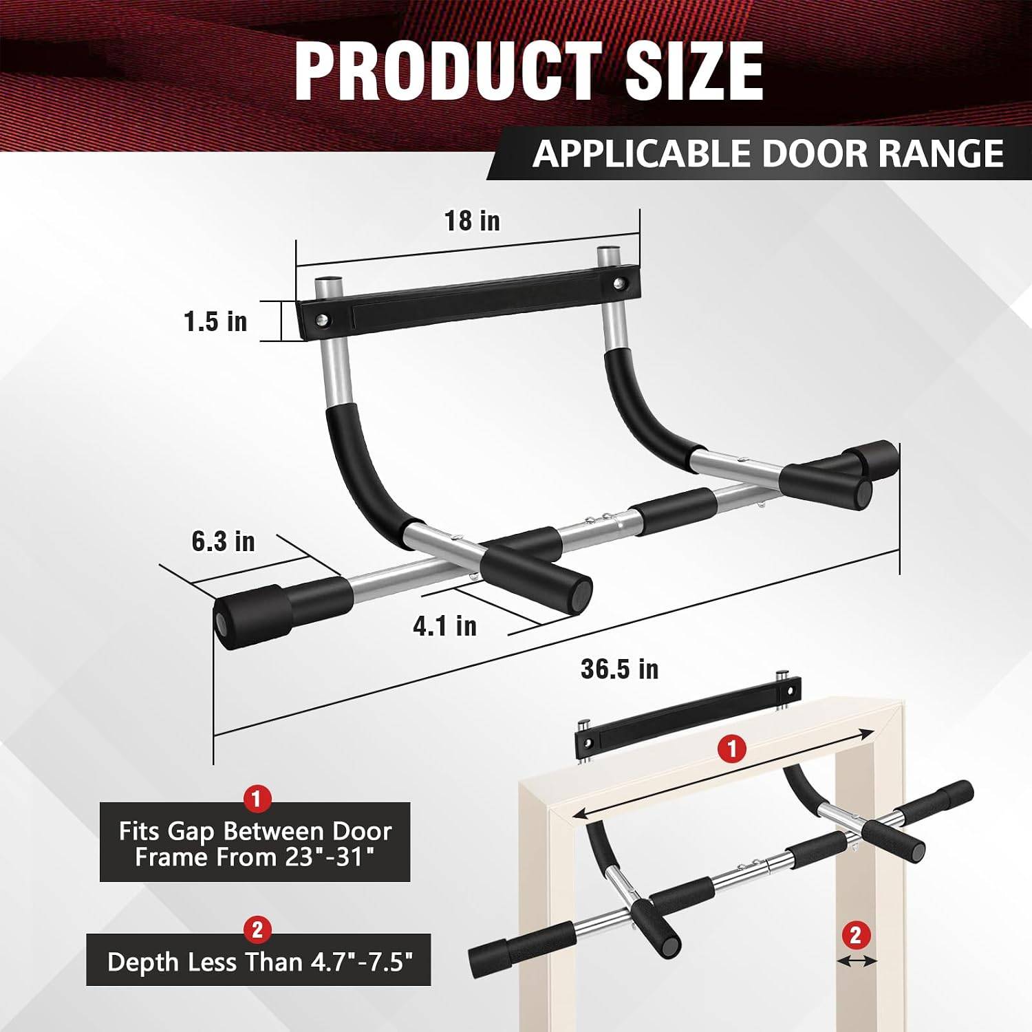 Adjustable Chin Up Bar Exercis - đánh giá và giá Chin Up Doorframe