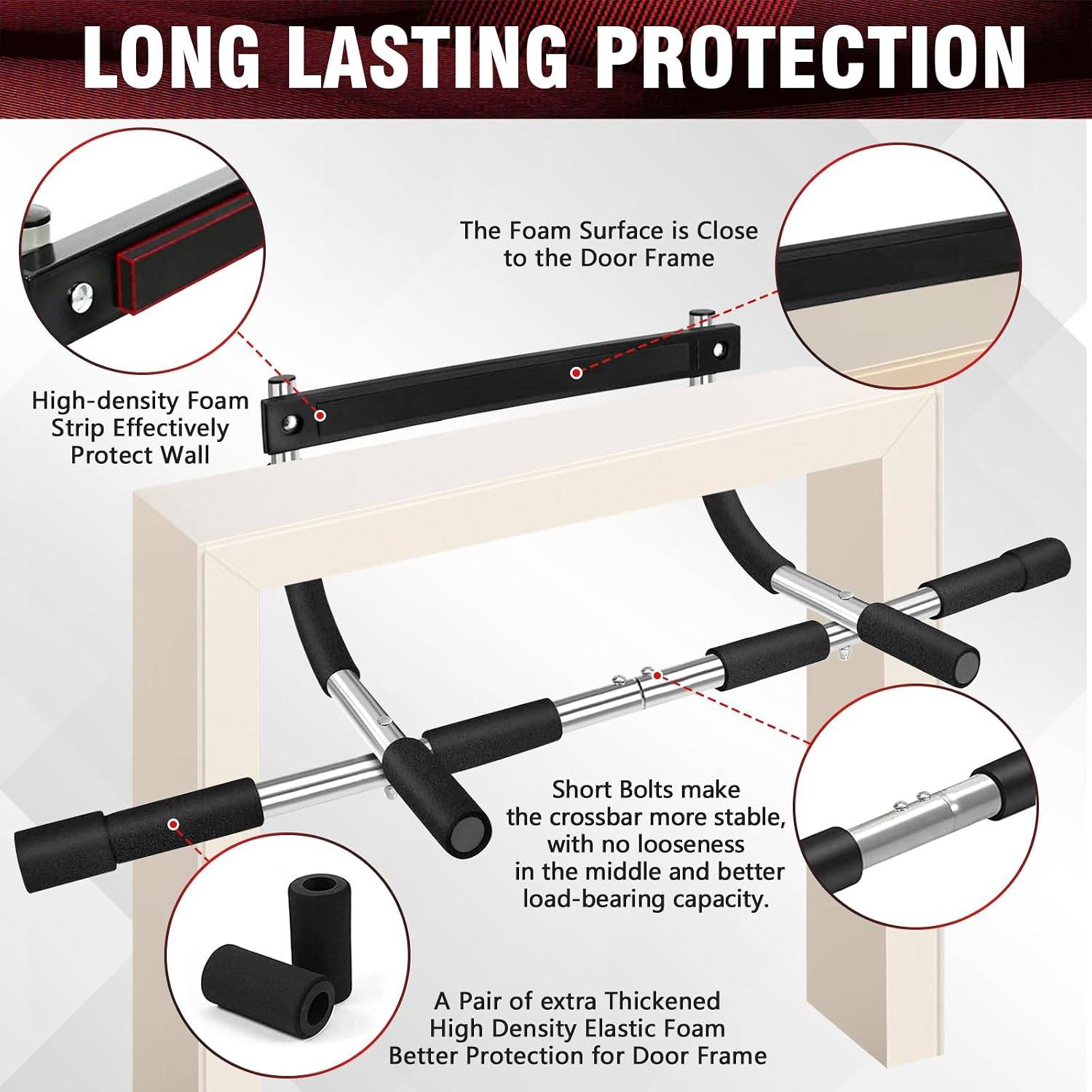 Adjustable Chin Up Bar Exercis - đánh giá và giá Chin Up Doorframe
